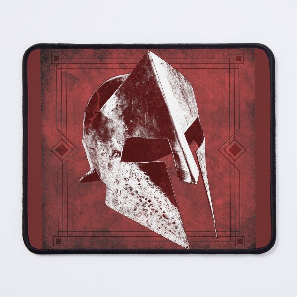 Item preview, Red Ancient Greek Corinthian Helmet Battle Worn designed and sold by Ghoul Enterprises.