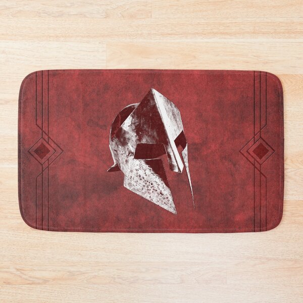 Item preview, Red Ancient Greek Corinthian Helmet Battle Worn designed and sold by Ghoul Enterprises.