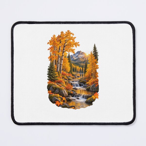 Item preview, Golden Forest Autumn Mountain Landscape designed and sold by RockitBaby.