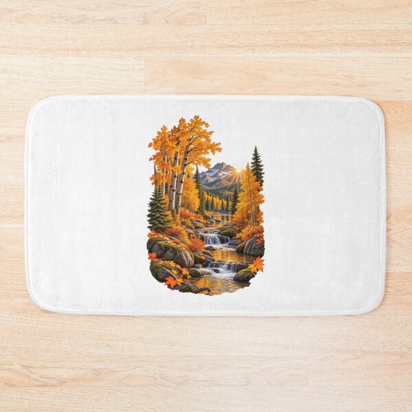 Item preview, Golden Forest Autumn Mountain Landscape designed and sold by RockitBaby.