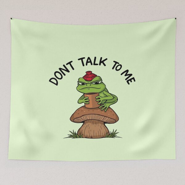 Item preview, Dont Talk To Me Funny Grumpy Frog Coffee Art designed and sold by Fine-Arts-Lab.