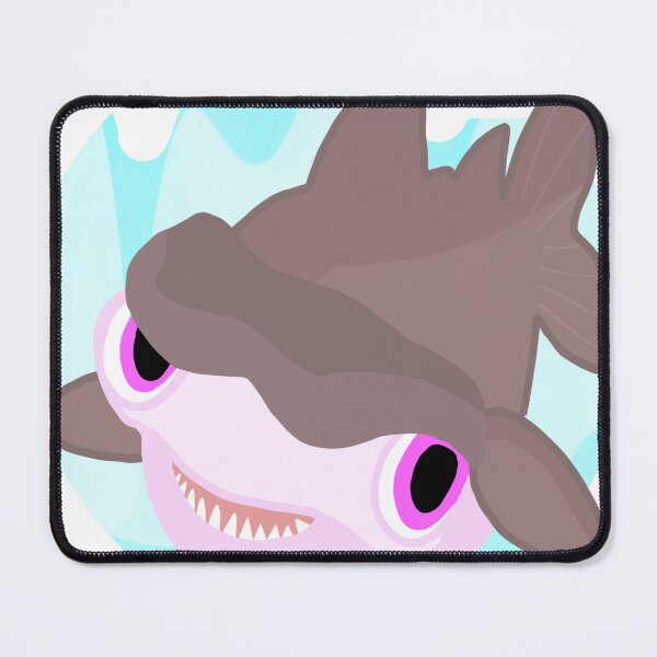 Item preview, Cute Shark Pink Eyes Funny Cartoon designed and sold by MigWhimsy.