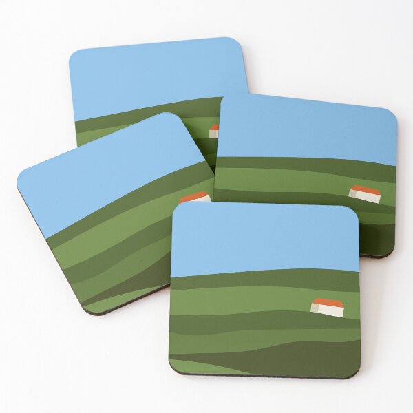 Item preview, Minimalist Green Hills and Little House designed and sold by darkskinbender.