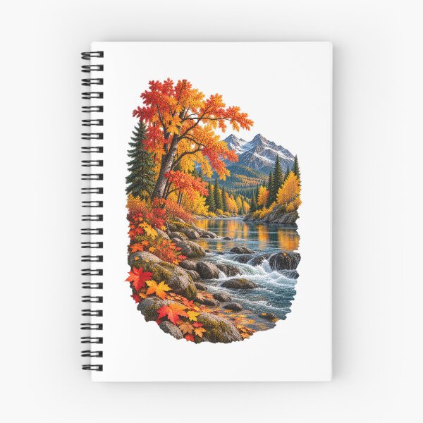 Item preview, Autumn River Mountain Landscape Fall Foliage designed and sold by RockitBaby.
