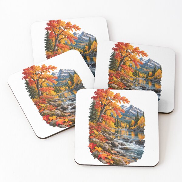 Item preview, Autumn River Mountain Landscape Fall Foliage designed and sold by RockitBaby.