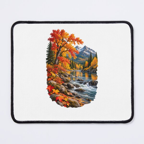 Item preview, Autumn River Mountain Landscape Fall Foliage designed and sold by RockitBaby.