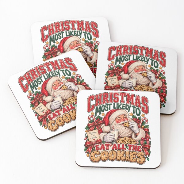 Item preview, Most Likely To Eat All The Cookies, Funny Santa Christmas  designed and sold by pixelartshop4r.