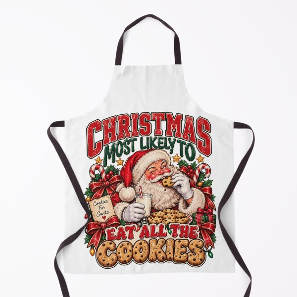 Item preview, Most Likely To Eat All The Cookies, Funny Santa Christmas  designed and sold by pixelartshop4r.