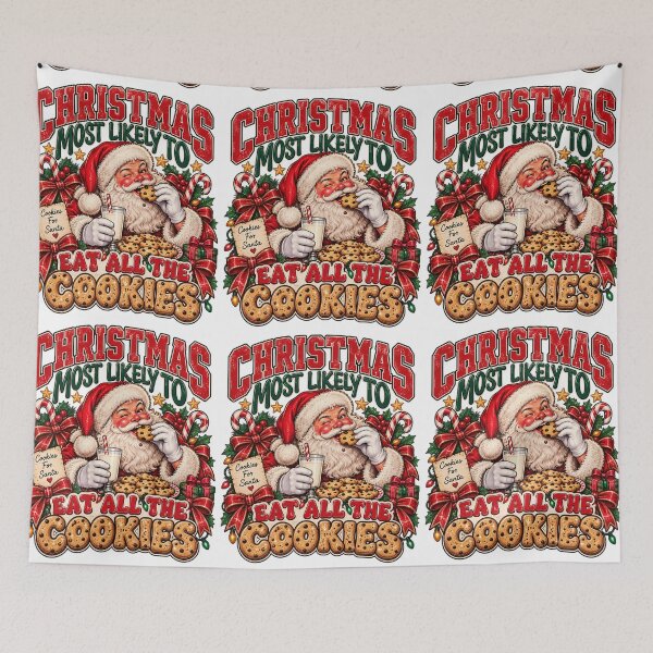 Item preview, Most Likely To Eat All The Cookies, Funny Santa Christmas  designed and sold by pixelartshop4r.