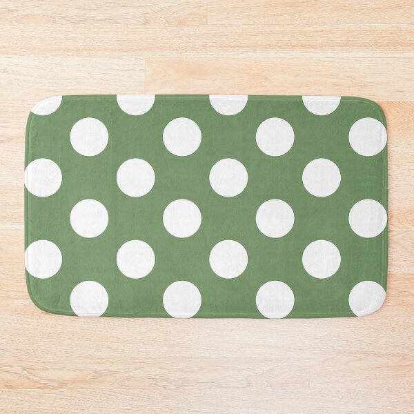 Item preview, Large white polka dots on jade green designed and sold by Nolan6.