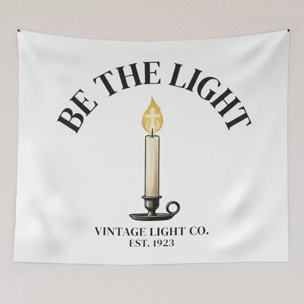 Item preview, Be The Light Vintage Candle Christian Faith Retro Design designed and sold by MantoSagrado.