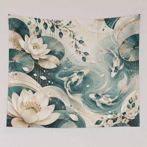 Item preview, Whimsical Koi Lotus Garden designed and sold by WeaveSphere.