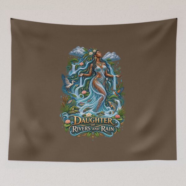 Item preview, Daughter of Rivers and Rain | River Goddess Art | Sacred Water Spirit designed and sold by 'VARI'.
