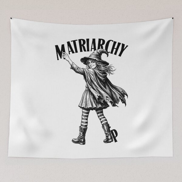 Item preview, Replace Patriarchy With Matriarchy Feminist Witch Girl designed and sold by GrandeDuc.