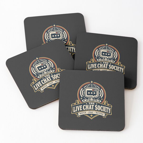 Aperçu de l'œuvre Live Chat Society Vintage Broadcast Emblem créée et vendue par goldzilla.studio.