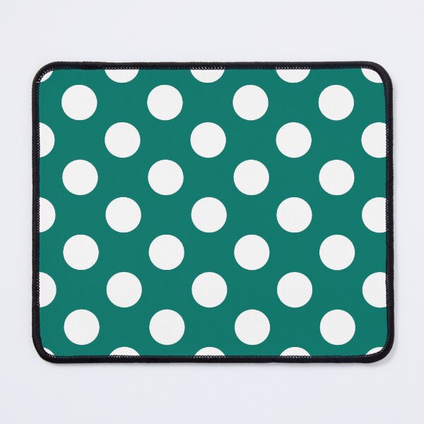 Item preview, Large white polka dots on jade green designed and sold by Nolan6.