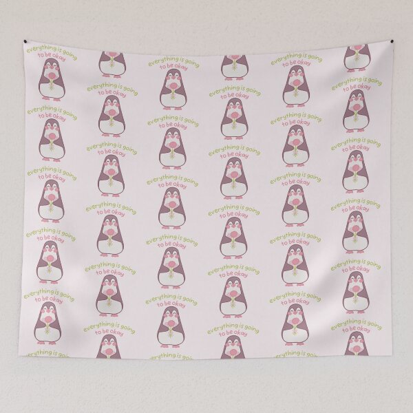 Item preview, Cute Positive Penguin Everything Is Going To Be Okay designed and sold by winterpumpkin.