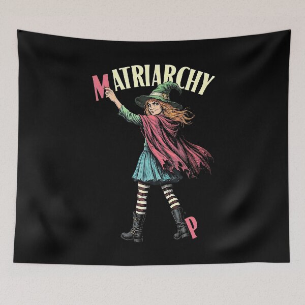 Item preview, Replace Patriarchy With Matriarchy Feminist Witch Girl designed and sold by GrandeDuc.