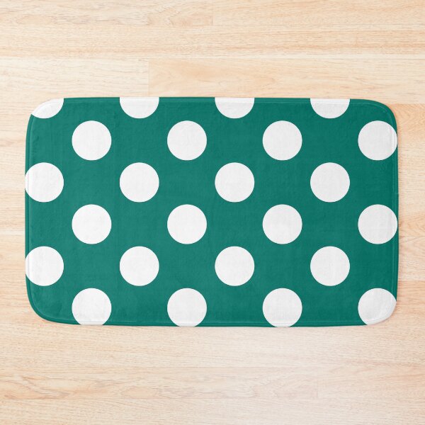 Item preview, Large white polka dots on jade green designed and sold by Nolan6.
