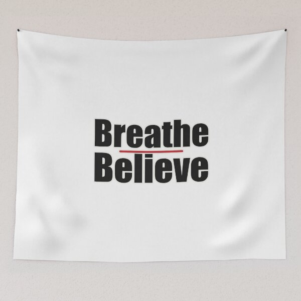 Item preview, Breathe, Believe – Minimalist Motivational Design designed and sold by Glowfy.