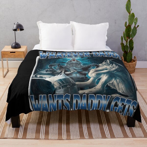 Item preview, Whatever Daddy Wants Daddy Gets Funny Alpha Wolf Meme Humor designed and sold by LakenDraphil.