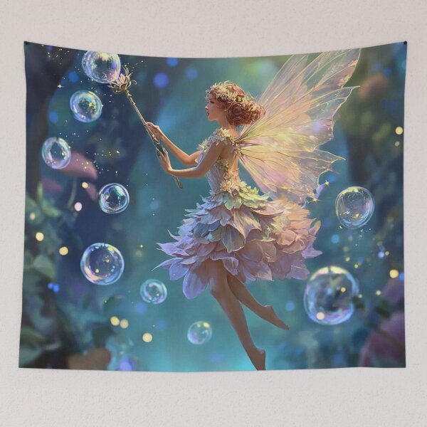 Item preview, Fairy Blowing Magical Star Bubbles designed and sold by Storybook Botanica.