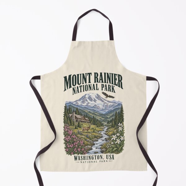 Item preview, Mount Rainier National Park, Washington, USA [Vintage Illustration] designed and sold by elektronen.