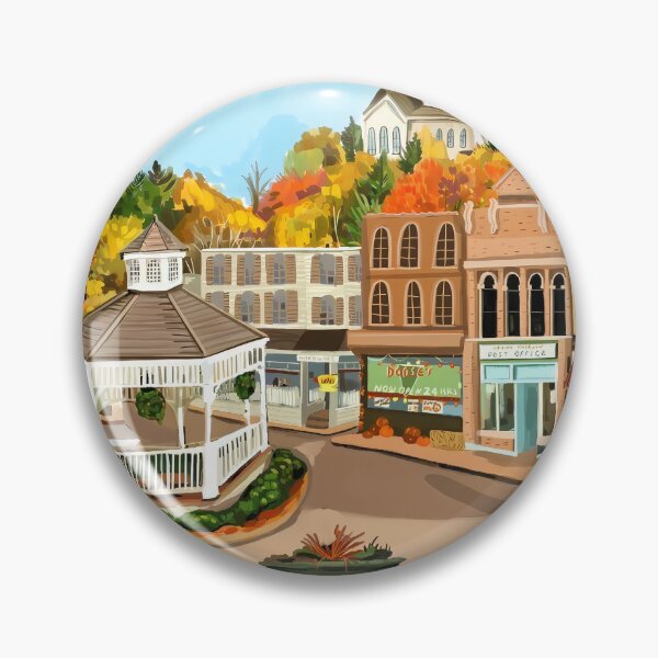 Item preview, Autumn Town Square designed and sold by COFFEEWITHARTS.