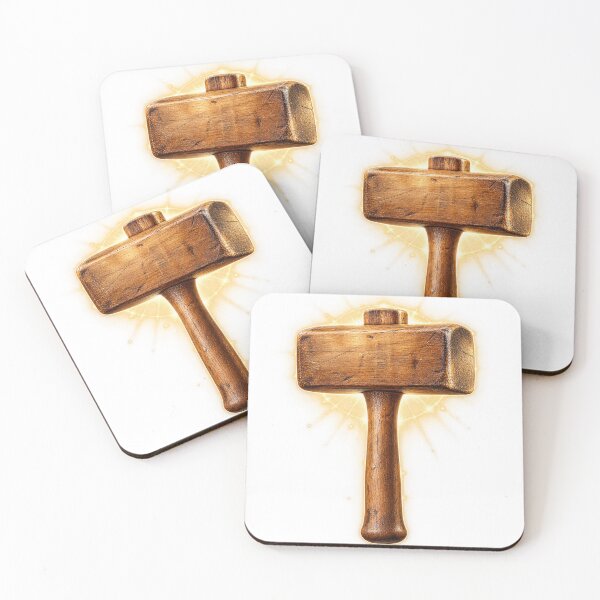 Item preview, Sacred Wooden Mallet Sticker designed and sold by Ocelot-T.