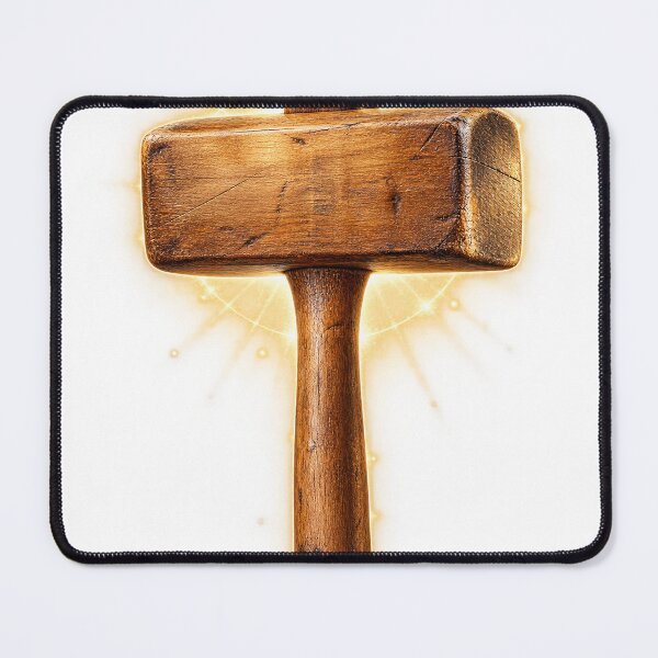 Item preview, Sacred Wooden Mallet Sticker designed and sold by Ocelot-T.