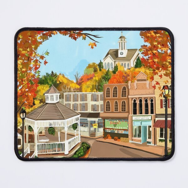 Item preview, Autumn Town Square designed and sold by COFFEEWITHARTS.