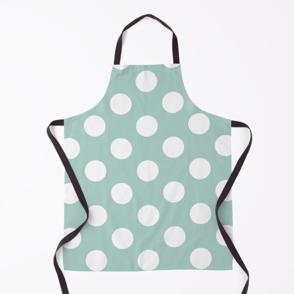 Item preview, Large white polka dots on jade green designed and sold by Nolan6.