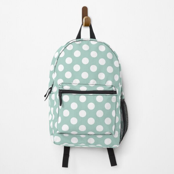 Item preview, Large white polka dots on jade green designed and sold by Nolan6.