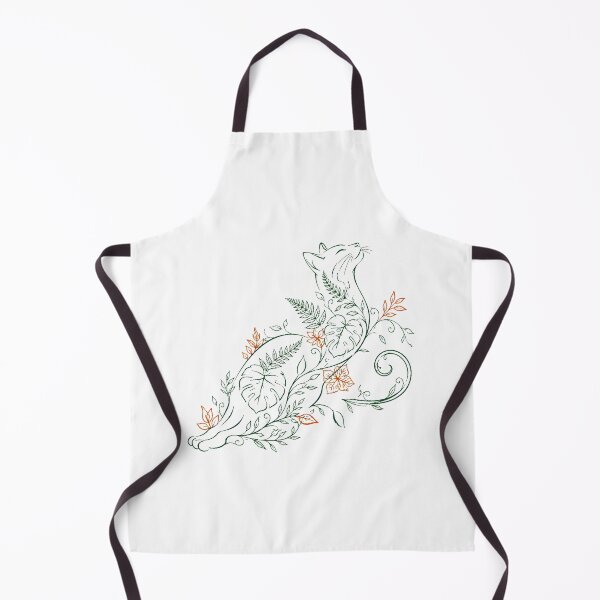 Item preview, Botanical Cat Foliage Outline Cottagecore Gardener designed and sold by nortowelcomics.