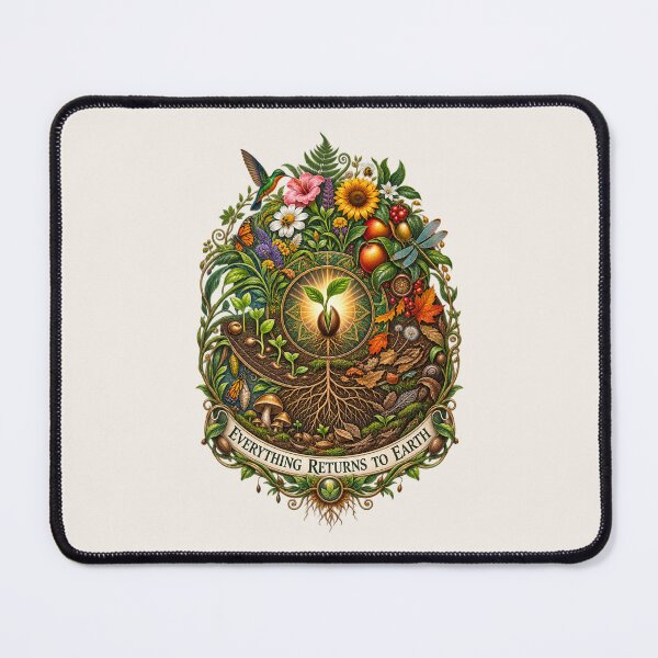 Item preview, Everything Returns to Earth | Sacred Cycle of Life | Nature Mandala Art designed and sold by 'VARI'.