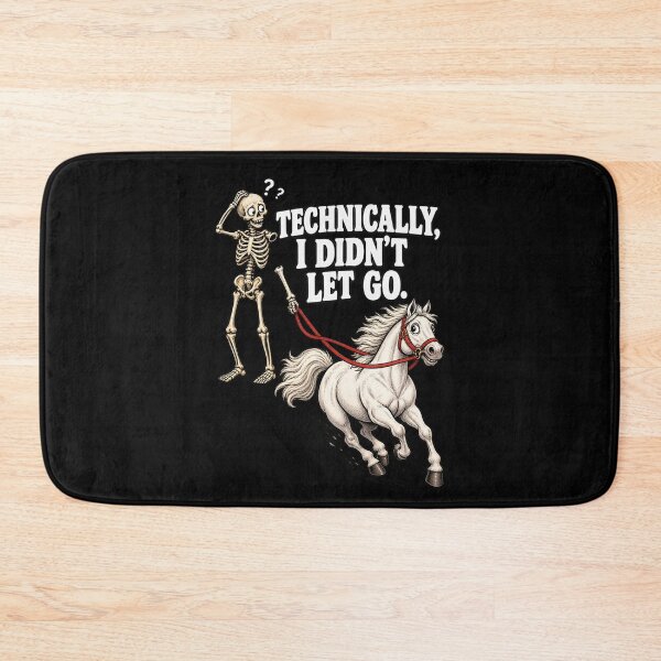 Item preview, Technically I Didn't Let Go Funny Skeleton Horse Riding Halloween designed and sold by Whirx.