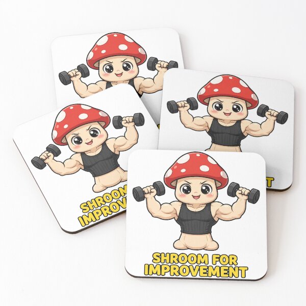 Item preview, Shroom For Improvement Funny Mushroom Gym Design designed and sold by ItsTheBeaz.
