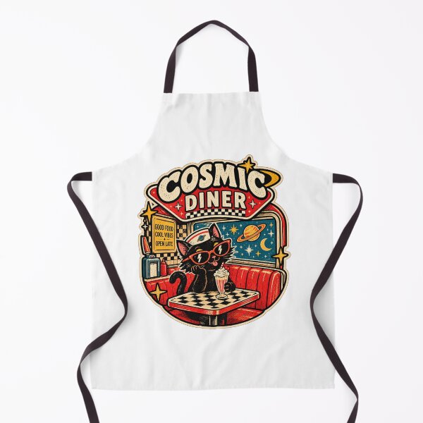 Item preview, Cosmic Diner Cat designed and sold by The Wicked Herbarium.