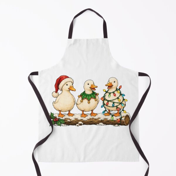 Item preview, Christmas Ducklings Santa Hat Duck Trio Winter designed and sold by nortowelcomics.