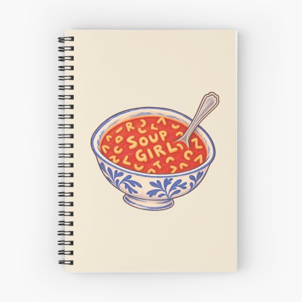 Item preview, Soup Girl – Tomato Soup Alphabet Noodles Foodie Illustration designed and sold by SnugbugStudios.