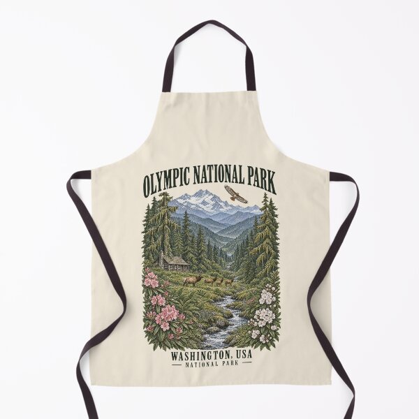 Item preview, Olympic National Park, Washington State, USA [Vintage Illustration] designed and sold by elektronen.