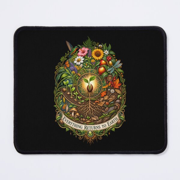 Item preview, Everything Returns to Earth | Sacred Cycle of Life | Nature Mandala Art designed and sold by 'VARI'.