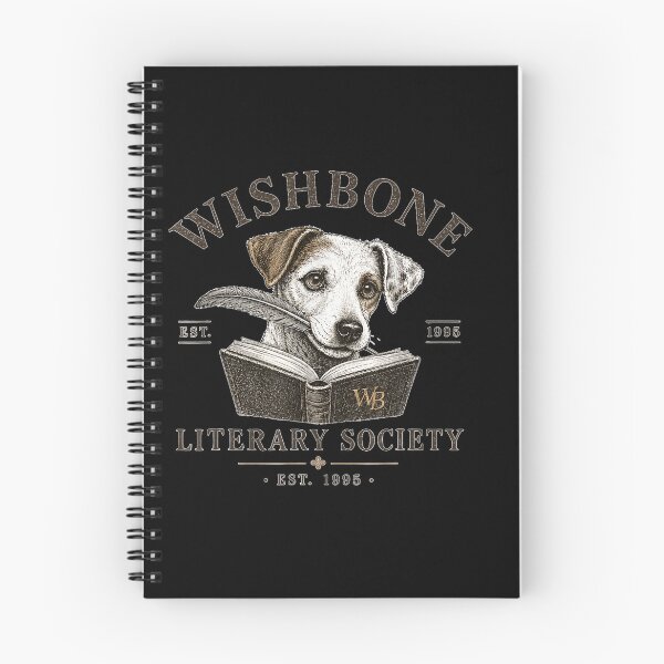 Item preview, Wishbone Literary Society Vintage Book Lover Dog  designed and sold by GalenoHenley.