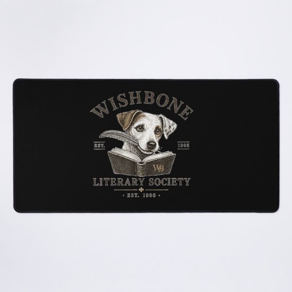 Item preview, Wishbone Literary Society Vintage Book Lover Dog designed and sold by GalenoHenley.