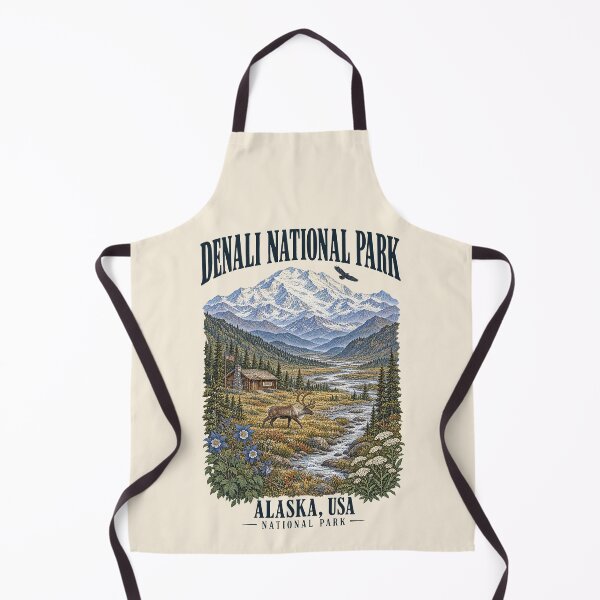 Item preview, Denali National Park, Alaska, USA [Vintage Illustration] designed and sold by elektronen.