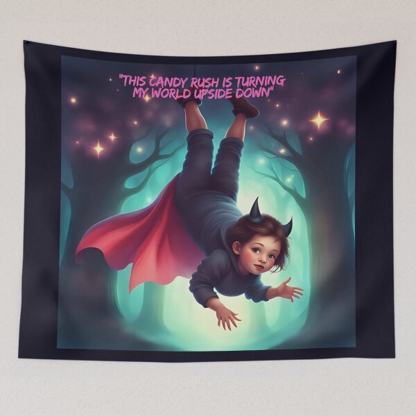 Item preview, Candy Rush Upside Down Halloween Graphic Art designed and sold by soin10s-designs.