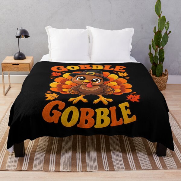 Item preview, Gobble Gobble Cute Pilgrim Turkey Thanksgiving Day designed and sold by Whirx.