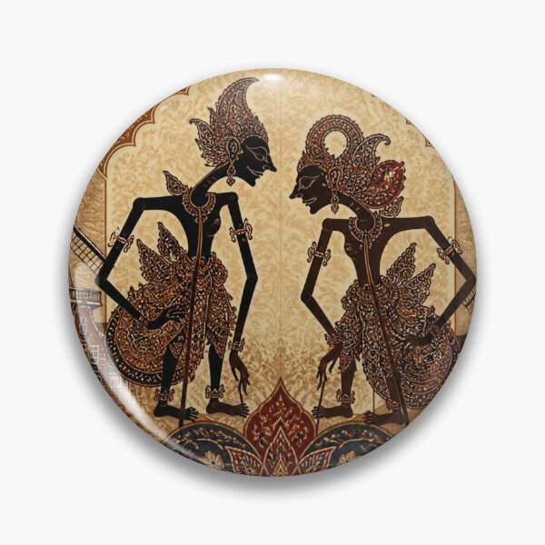Item preview, Golden Batik Wayang Twin Puppets designed and sold by ChotipahArt.