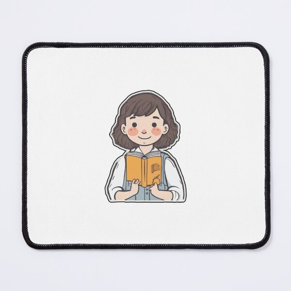 Item preview, Bookworm – Cute girl with book | Reading illustration designed and sold by Glowfy.