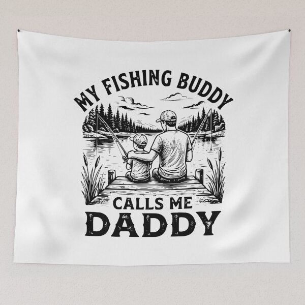Item preview, Fishing Buddy Daddy T-Shirt designed and sold by PrintAtelier.